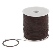 1mm Nylon Satin Cord 305 Yards Bracelet String Beading Thread, Dark Brown