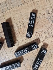 TAXOM Graue Preisschilder Preismodule mit Metallhalter Mind. 400 Sätze