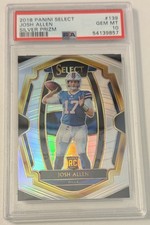 2018 Panini Select - Premier Level Josh Allen #139 Silver Prizm (RC) PSA 10 