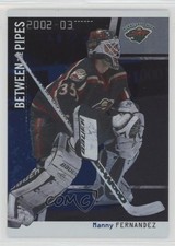 2002-03 ITG Be A Player Between the Pipes Manny Fernandez #18 0a4