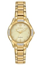 NEW / CITIZEN Ladies DIAMOND Mother of Pearl ECO-DRIVE Watch - EM0452-58P
