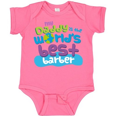 Inktastic Worlds Best Barber Daddy Baby Bodysuit Kids Barbers Son Childs Like My