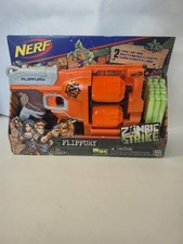 Nerf Zombie Strike FlipFury Blaster 2 Flipping 6-Dart Drums Ages 8 Hasbro NEW