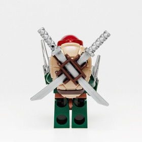 LEGO TMNT Movie Minifigure: Raphael Gritted Scabbard 79116 Ninja Turtle (tnt045)