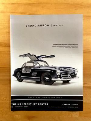 2024 Print Ad 1955 Mercedes-Benz 300 SL Gullwing Coupe Broad Arrow Auctions