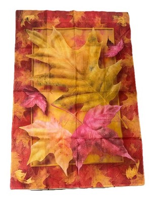 FALL LEAVES FLAG INDOOR/OUTDOOR 40  X 28  DECOR SUPER CUTE!!