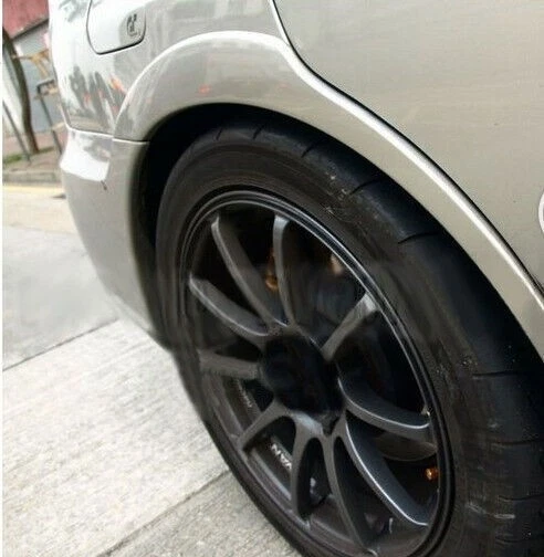Para Subaru Impreza WRX STI 2002-2009 Cubierta de arco lateral de rueda Guardabarros Llamaradas Borde PU Foto 2 de 4