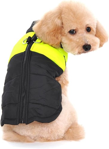 Ectkuee Waterproof Dog Coat Jacket Warm Padded Puffer Pet Dog Puppy Clothes Vest