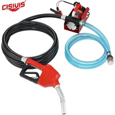 Cisivis 12v Dc Electric Fuel Transfer Pump For Diesel Kerosene 10gpm With Nozzle
