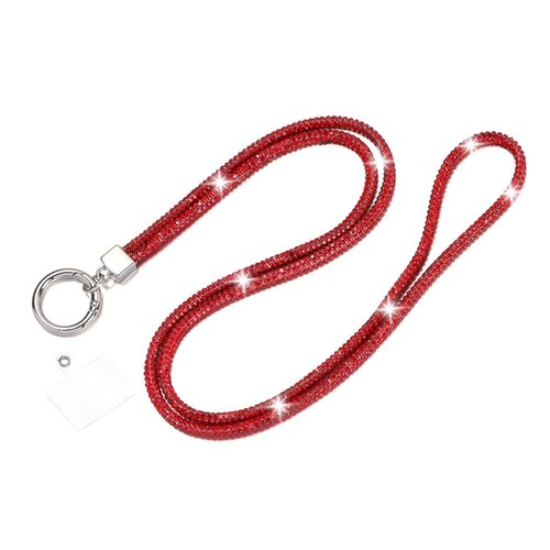 Bling Rhinestone Phone Lanyard Crystal Anti-lost Rope Hanging Cord Chain Straps - Photo 22 sur 26