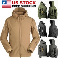 Tactical Jacket Mens Waterproof Military Coat Soft Shell Work Windbreaker Jacket