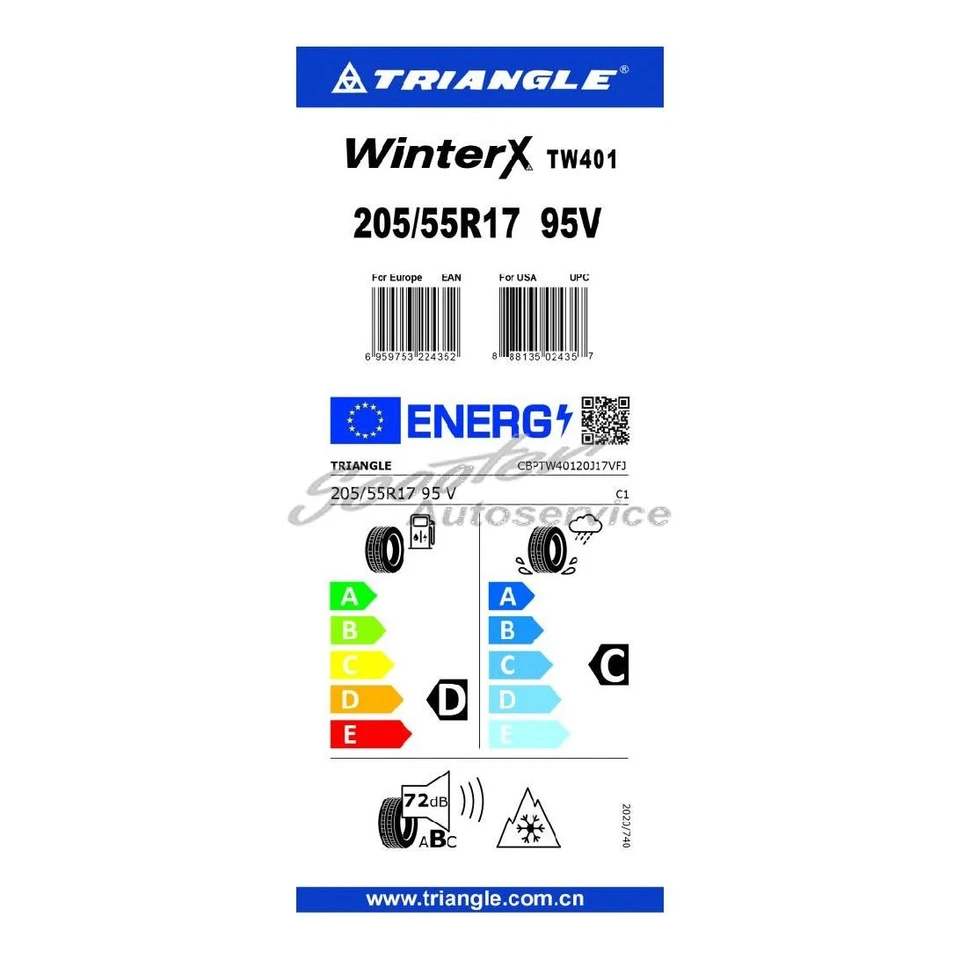 Winter-Reifen 205/55 R17 95V Triangle WinterX TW-401 3PMSF XL | 51276 - Bild 2 von 3