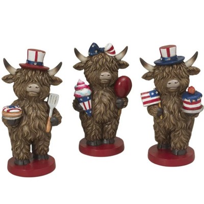 Americana Highland Cow w/ Treat  Set Candy Cake Ice Cream