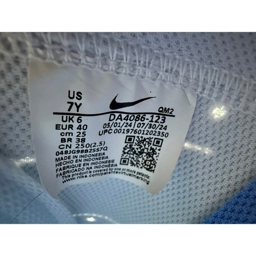 Nike Blazer Mid 77 GS White Blue Retro Shoes DA4086-123 Sneakers Sz 7Y Women 8.5 - Picture 7 of 9