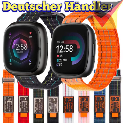 Nylon Sport Armband für Fitbit Versa 4 / 3 / Sense / Sense 2, Sport Watch Band