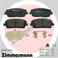 Zimmermann Bremsbelagsatz Scheibenbremse 26157.170.2 FüR Hyundai Santa FE 4 TM 3
