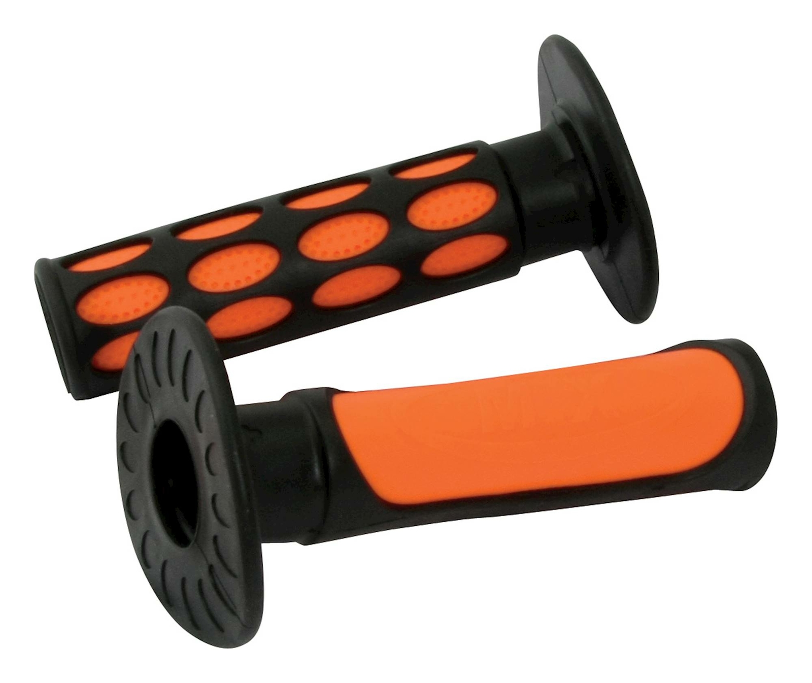 MOTOCROSS GRIPS 2 TONE ORANGE / BLACK MX ENDURO HANDLEBAR GRIPS