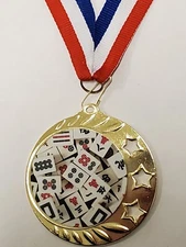 Mahjong gold medal winner, award, with your engraving, 2.75" diameter