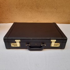 VALIGETTA 24 ORE IN SIMIL PELLE NERA BESTECKE SOLINGEN SBS, anni '80, VINTAGE 