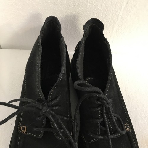 Clarks 7.5 Womens Black Suede Leather Ankle Lace Up Bendable Comfort Boots 62998 - Picture 3 of 10