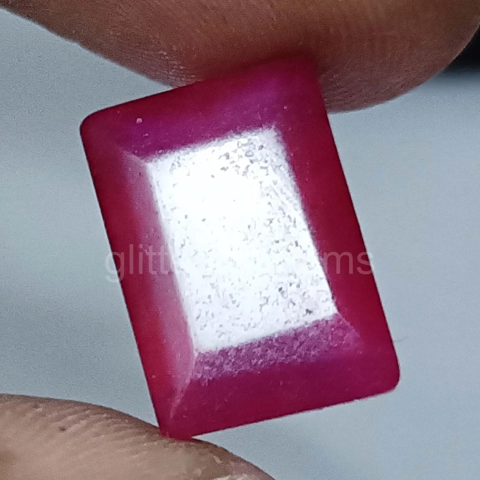 Lab-Created Mozambique Pink Ruby Emerald Shape 9.70 Ct Certified Loose Gems 5JSD - Image 4 of 4