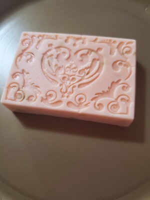 Handmade Orange Shea Butter Soap With Dried Flowers 3.6 Ounces