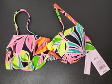 Women's Underwire Bralette Bikini Swim Top Wild Fable Tropical Size X-Small XS