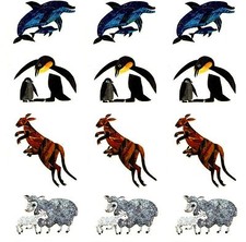 Mrs. Grossman's Eric Carle ANIMALS Dolphin Penguin Kangaroo Scrapbook Stickers