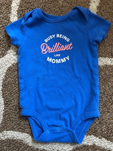 Carter’s One Piece Busy Being Brilliant Like Mommy 12m Baby Short Sleeve Top - 第 1/7 張圖片