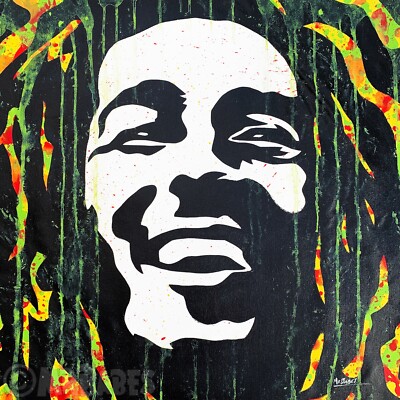 Bob Marley - Original Pop Art Painting By Babes Kopp - Music Celebrity Portrait