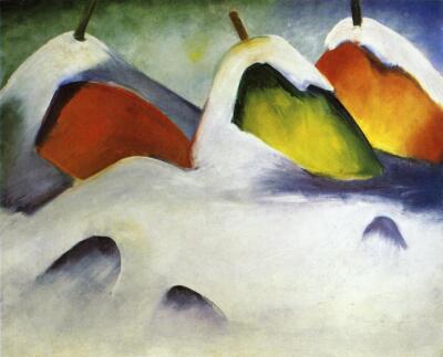 Franz Marc Haystacks in the Snow 1911 17''x 22'' Archival Art Print