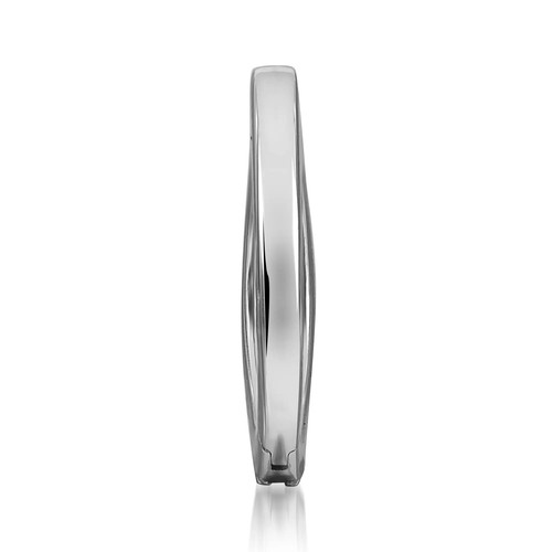 Huggie-Ohrringe 0,50 kt pavefarben besetzt Rundschliff Diamant 14 K Weißgold - Bild 3 von 5