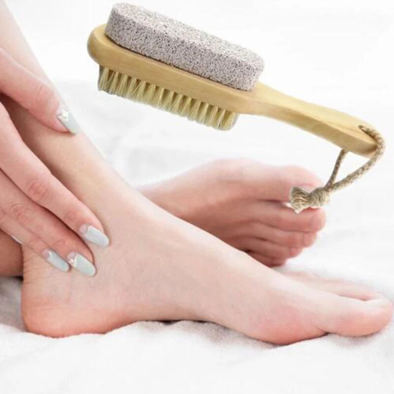 Wood Pumice Stone Foot Massage Brush Feet Exfoliating Remover Scrubber Tools ⇓ - Image 2 of 4