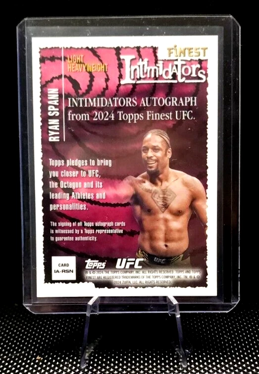 2024 Topps Finest UFC RYAN SPANN #IA-RSN Black Refractor Intimidators Auto #7/25 - Image 2 of 2