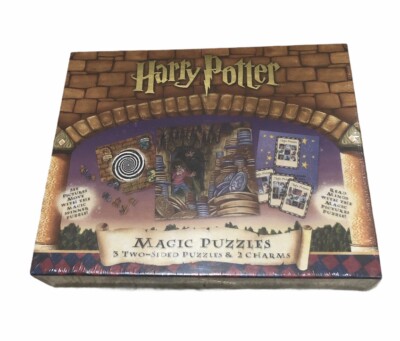 Harry Potter Magic Puzzles 3 Two-Sided Puzzles (2000, Bepuzzled) NEW Sealed.
