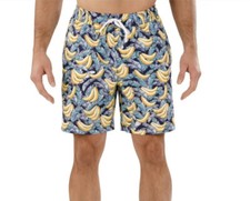 Men  s Member's Mark UPF 50 Quick Dry Swim Trunks Size XL Bananas Pockets