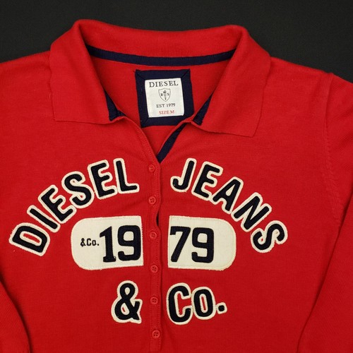 Diesel Jumper Sweater EXCELLENT Knit Embroidered 3/4 SLeeve MEDIUM (FITS SMALL) - Picture 3 of 8