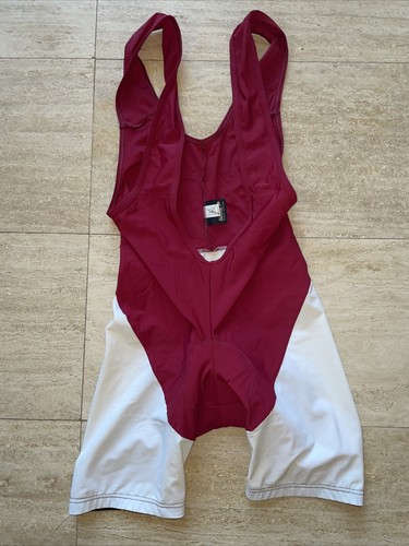 BIEMME Cycling Bib Shorts Red White Size 6 Made in Italy - Picture 2 of 11