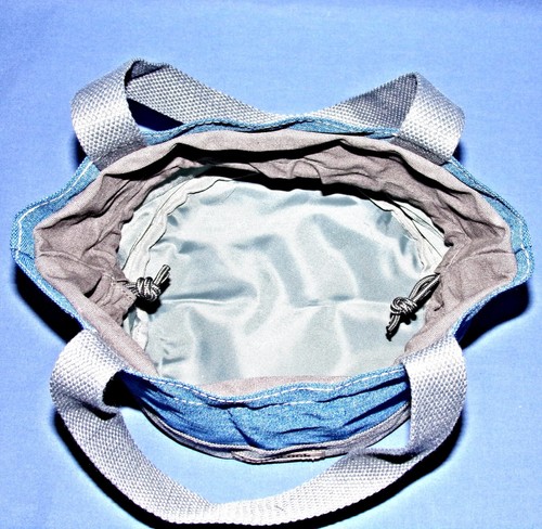 Lock N Lock Blue Classic 32oz Bowl with a Blue & Grey Mini Tote Bag All New - Picture 8 of 14