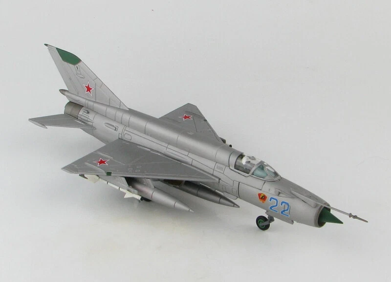 Hobby Master 1/72 Soviet Air Force MiG-21 fighter MIG-21SMT blue HA0195 model - Image 2 of 4