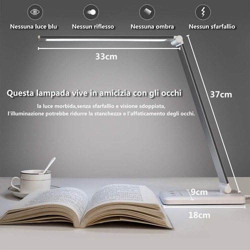 oxylops Lampada da Scrivania LED Protezione Degli Occhi lampada Touch Control - Foto 2 di 7