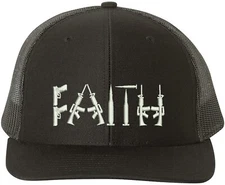 Faith Guns 2nd Amendment Richardson Embroidered One Size Fits All Trucker Hat