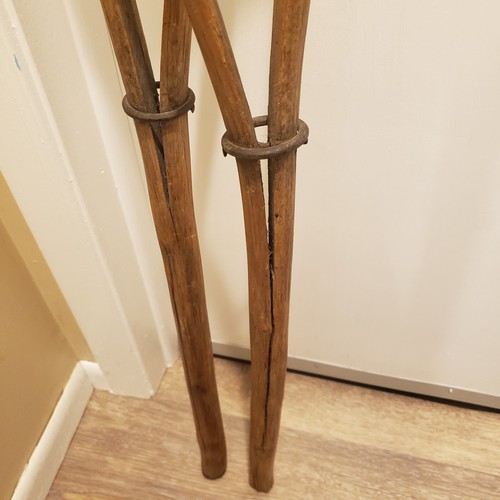 Antique Split Wood Crutches Set Very Old Possible Civil War Era - Picture 9 of 21