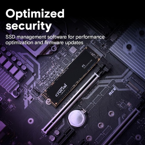 Crucial P3 1TB PCIe NVMe M.2 SSD - Speed Up to 3500MB/s, Gen3 Performance - Afbeelding 7 van 8