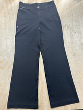 Elie Tahari Trouser Pants Black Side Zip Sz 10 Wide Leg Rayon Blend Classic