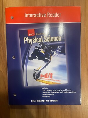 Holt Physical Science Interactive Reader, Student Workbook, teach, homeschool