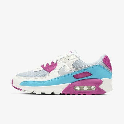 nike air max 90 womens white pink blue