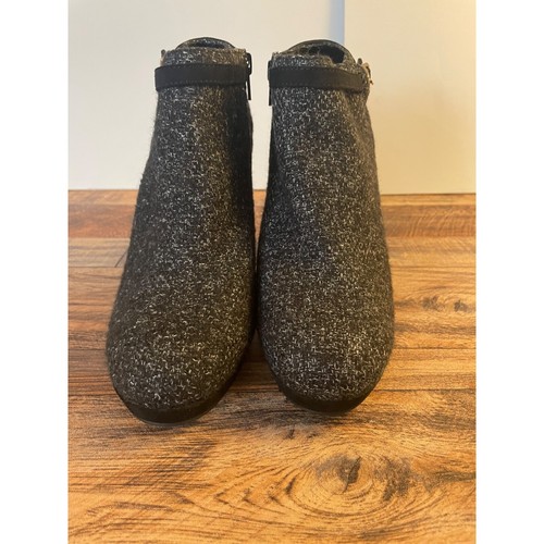 Kelly & Katie Women's Tweed Ankle Booties - Black & Gray Size 9M Boots NWOT - Picture 2 of 5