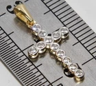 9ct Gold 0.15ct Simulated DIAMOND Ladies Cross Pendant