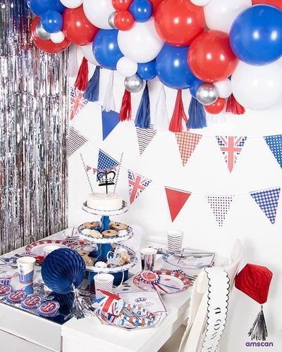 Guirnalda Bandera Union Jack Verano Banderín Rojo Blanco Azul Decoración Fiesta 3 metros - Imagen 5 de 5